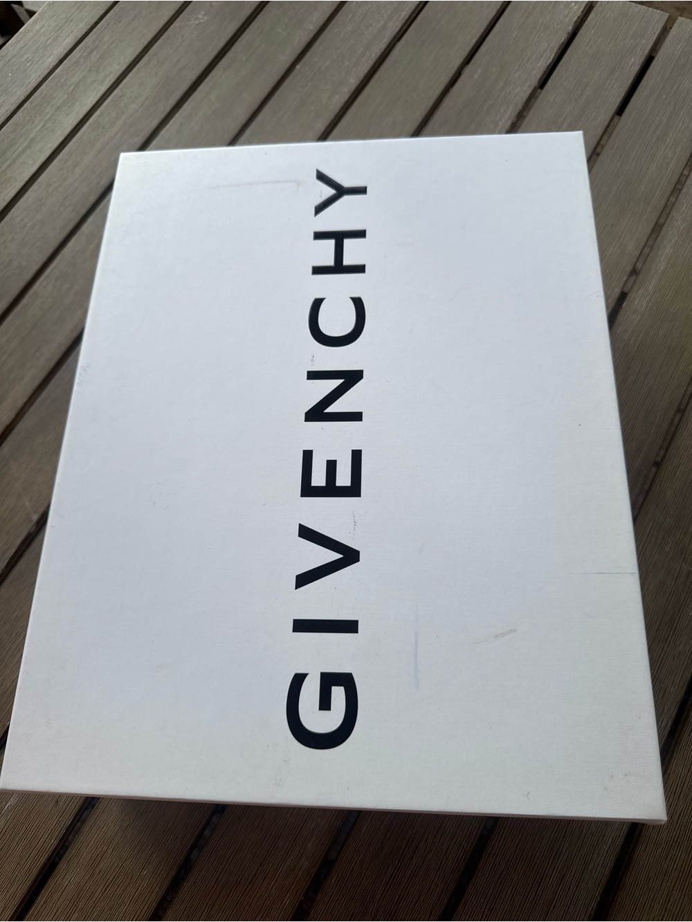 Givenchy Large Empty Boot Shoe Box Only With Lid White Designer Storage